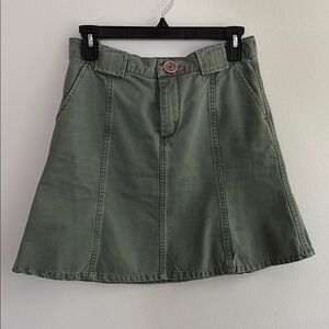 Marc Jacobs olive khaki military look utility mini skirt